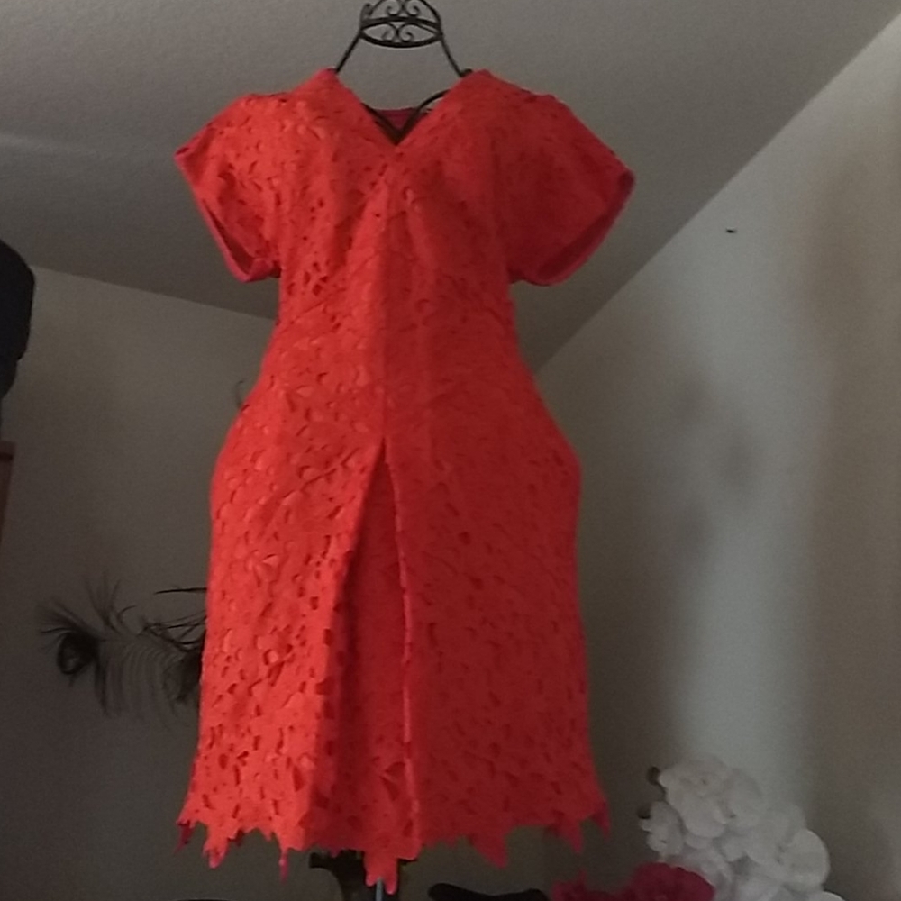 Orange Lace Dress